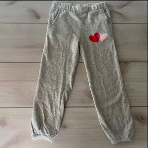NEW Harper Canyon Gray Red Heart Jogger Sweatpants